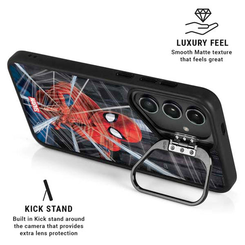 Marvel Spiderman Web Throw Galaxy S25 Ultra Kickstand Case